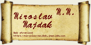 Miroslav Majdak vizit kartica